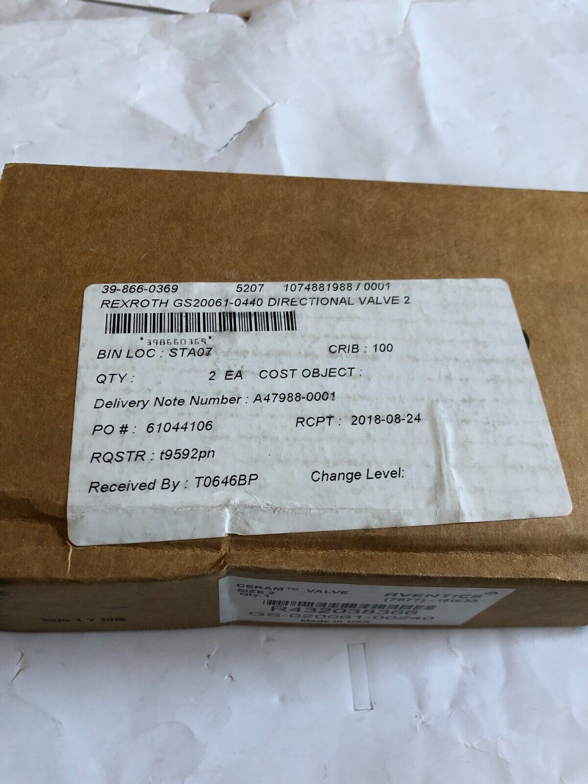 New Aventics R432038366 Ceram Valve,Gs-020061-00240,Ev
