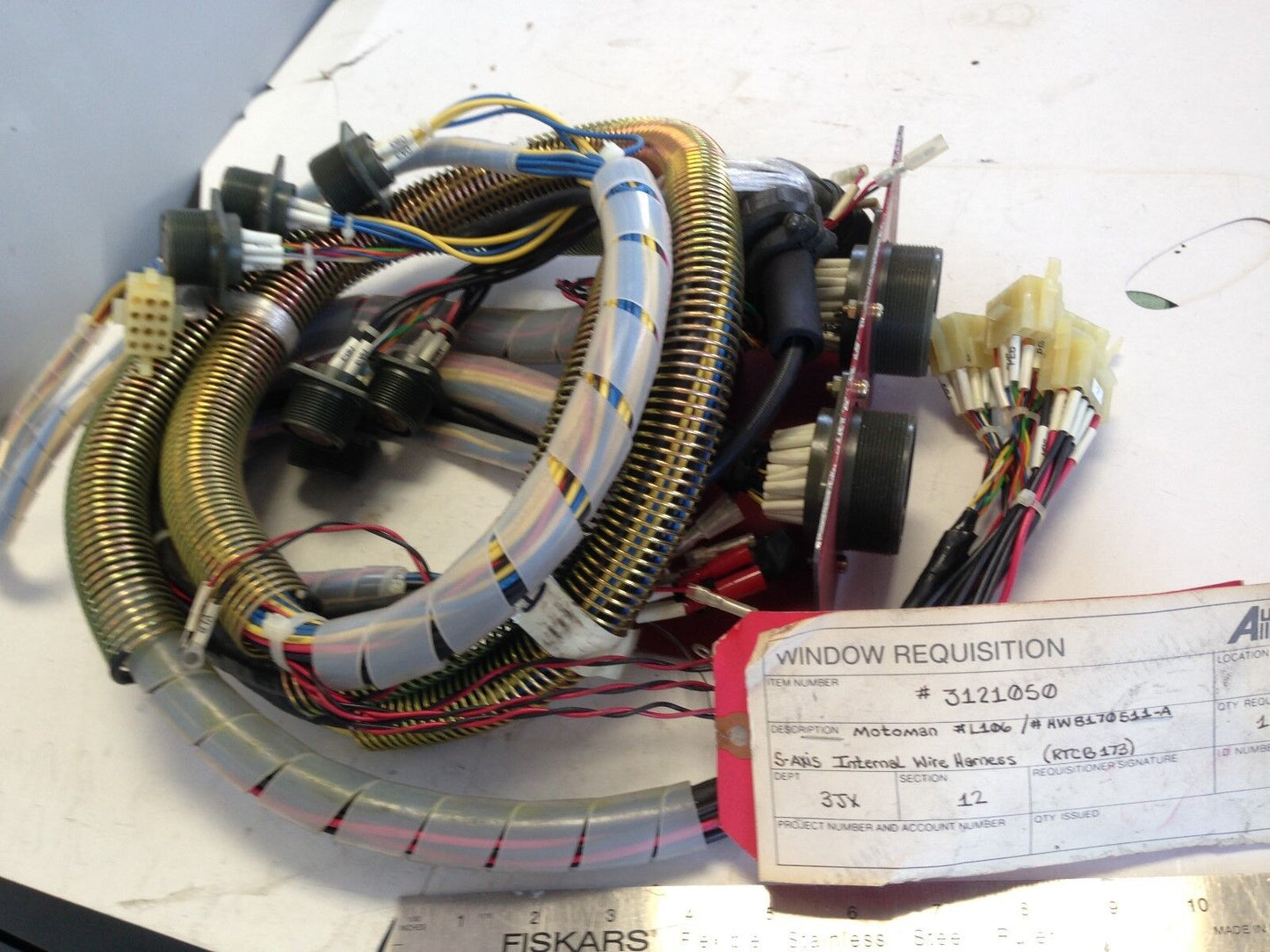 Motoman L106/Hw8170511-A Robotic S-Axis Internal Wire Harness,3121050 Cable,Fk