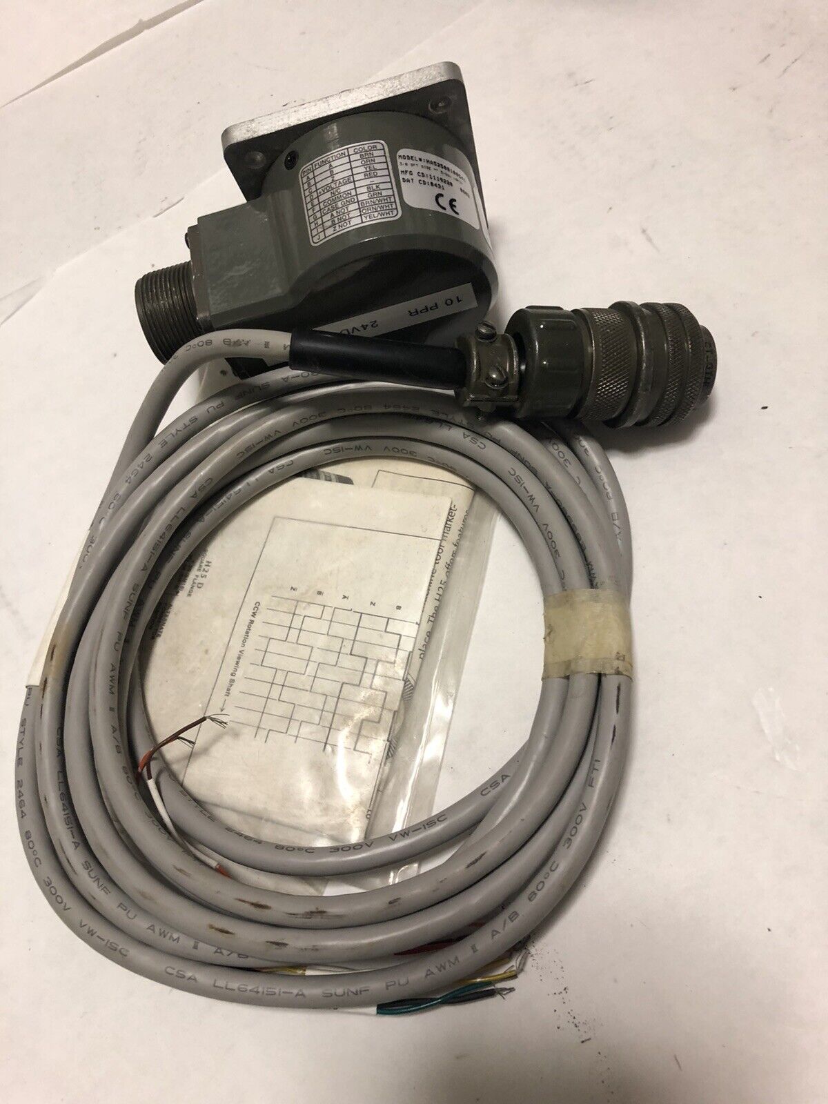 New Dynapar Ha52500100541 Rotary Pulse Generator,10Ppr,3/8"Shaft,14D635 Cable,Ek