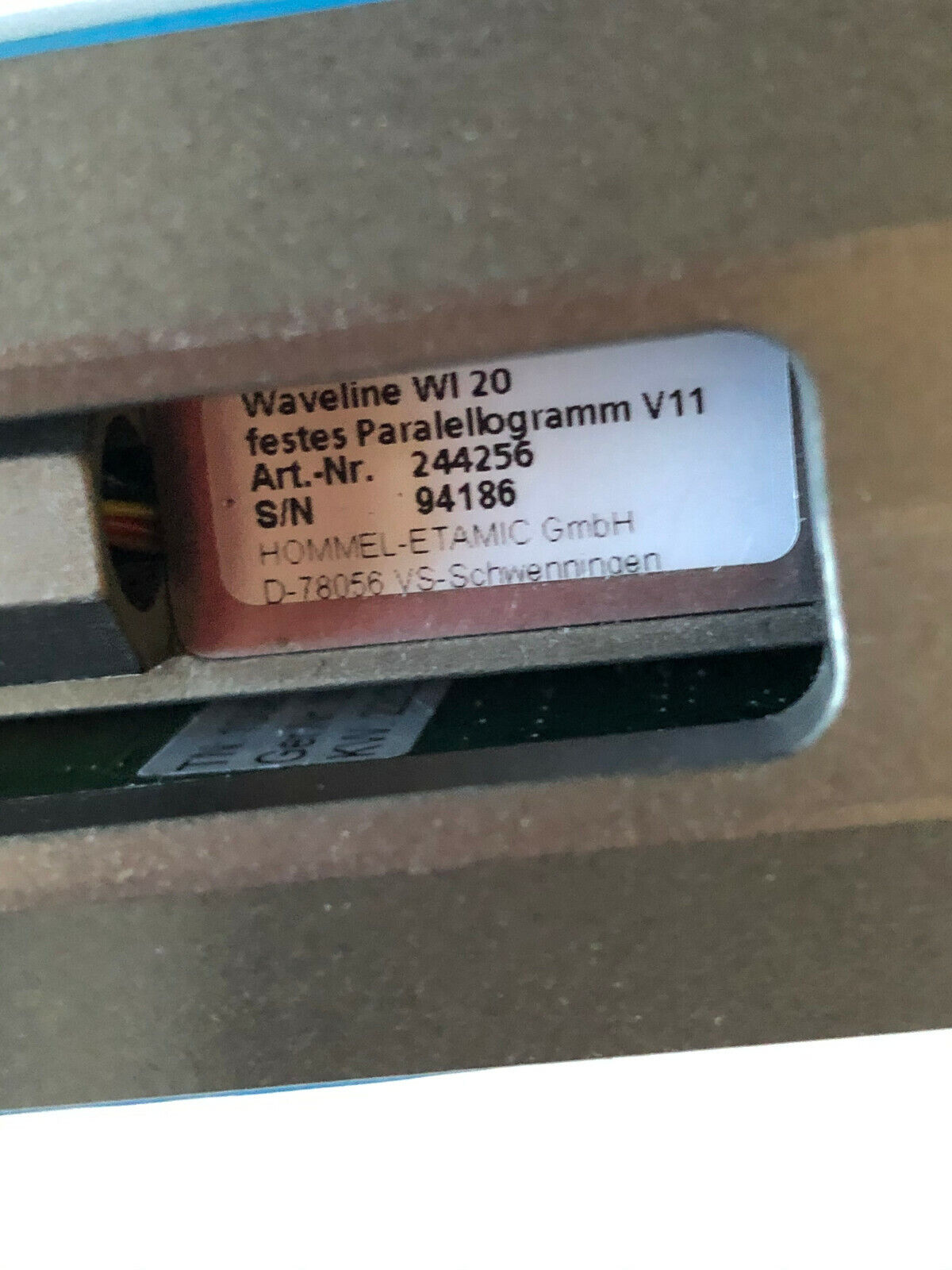 Hommel-Etamic 244256 Waveline Wi 20,D-78056 Surface Roughness Measurement,Fi