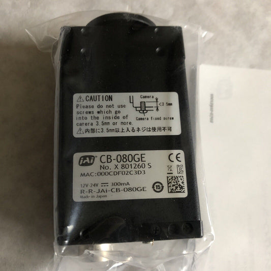 New Jai Cb-080Ge. 0.8Mp Color Area Scan Ccd Camera. C Series,Di