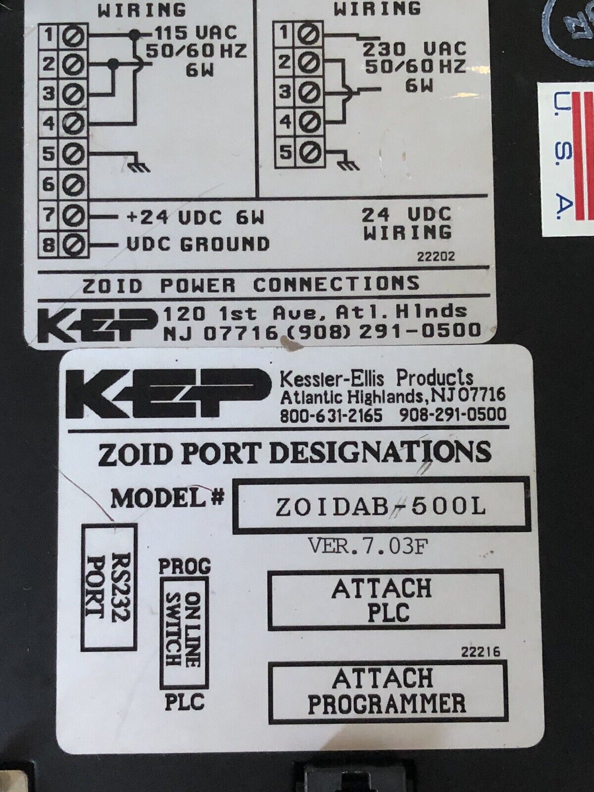 Kep Zoidab-500L,Kep Model Zoidab-500L Operator Interface Plc Prog Display,Dk