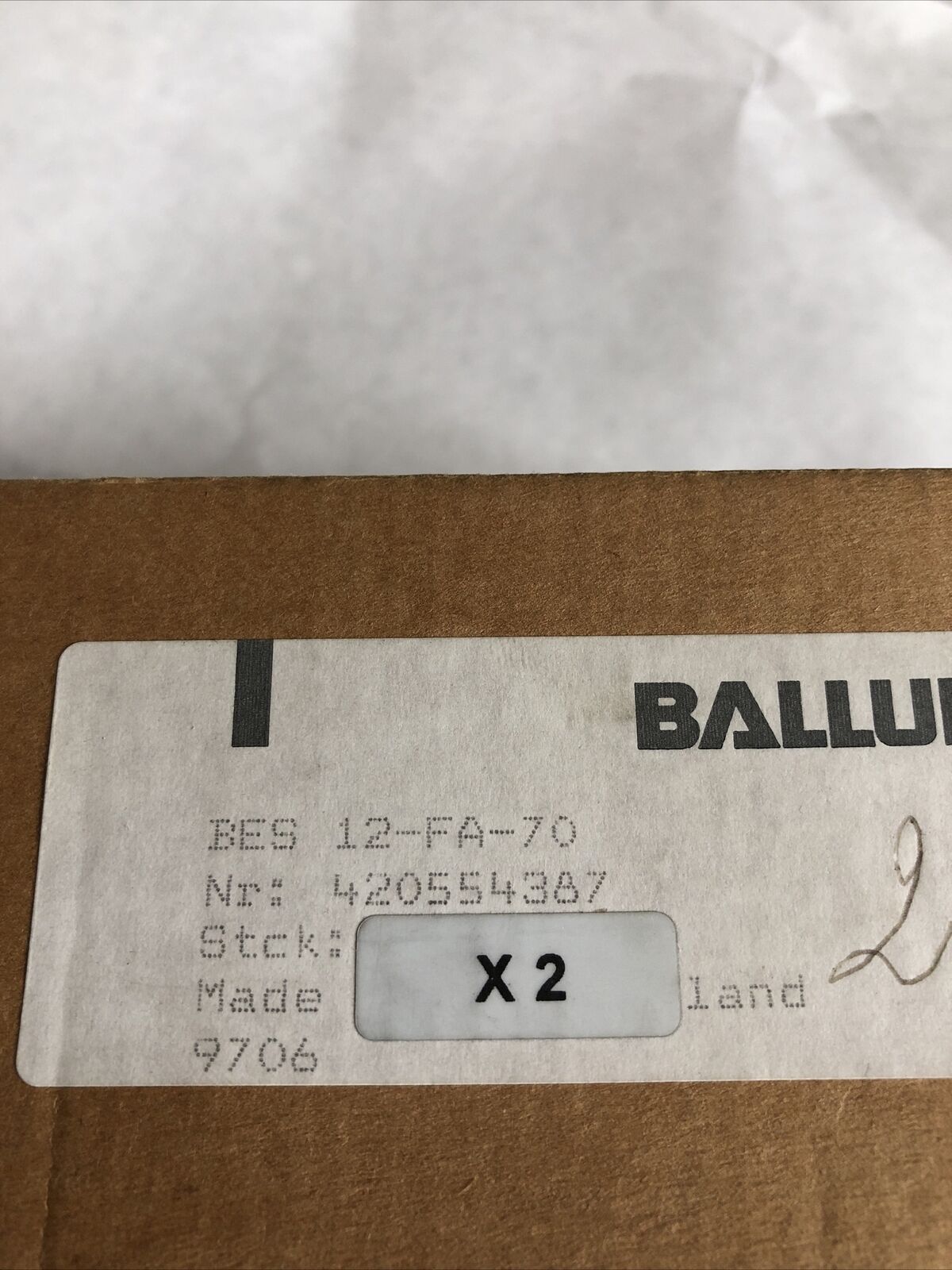 New Balluff Bes 12-Fa-70,420554387 Proximity Switch Inductive,Ba