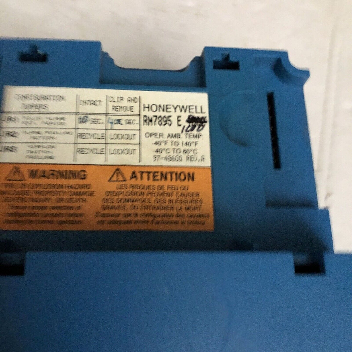 Honeywell Rm7895e1010 Burner Control Rm7895 E 1010 Controller Rm7895e1010,Cv
