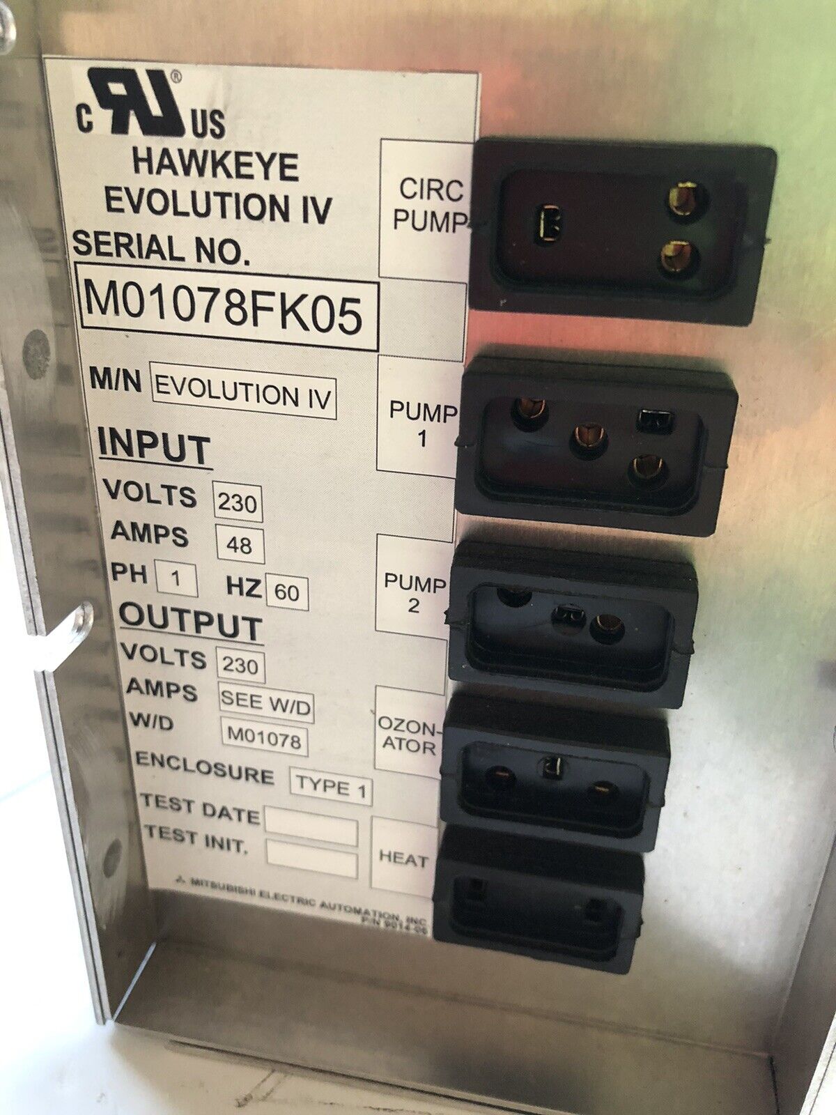 New Mitsubishi 9014-01,9014-06,Ul1563 M01078fk32 Hawkeye Evolution Iv M01078,Ex