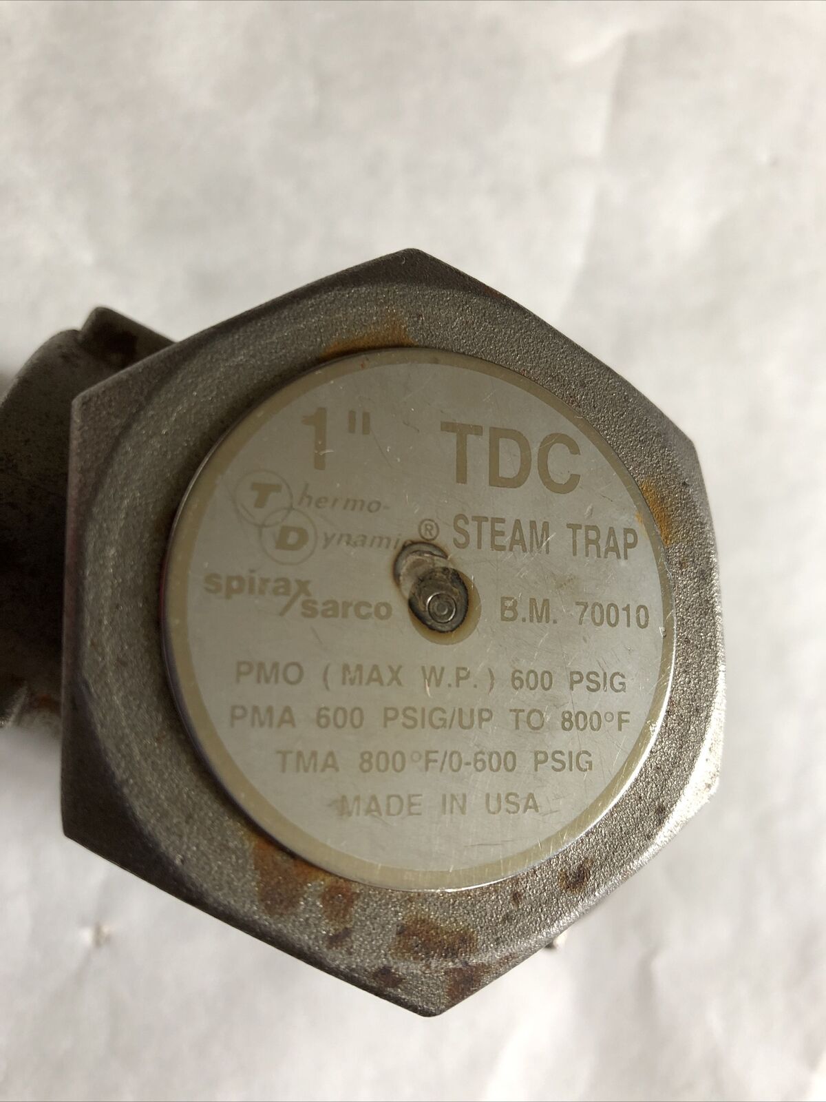 1" Spirax Sarco Tdc Steam Trap Thermo-Dynamic,Spirax Sarco B.M. 70010,1” Tdc,Bt