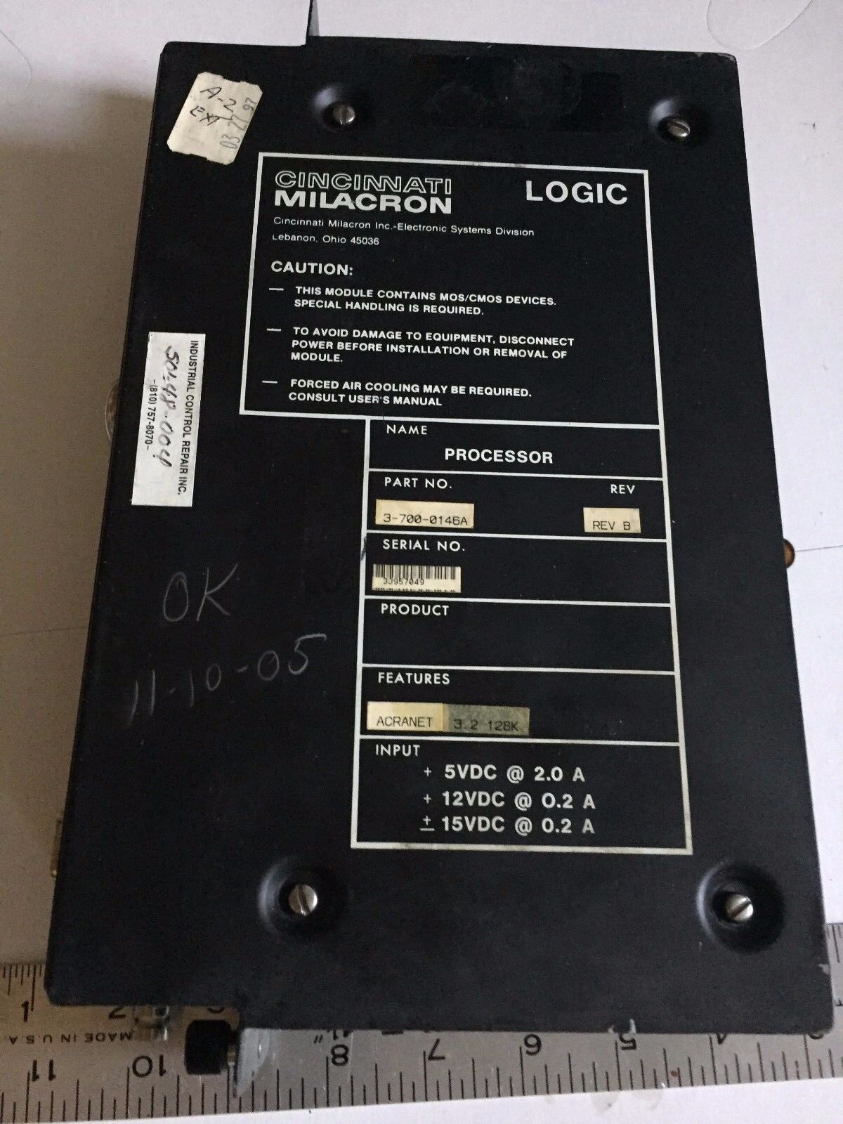 Cincinnati Milacron 3-700-0146A Logic Processor,Bl