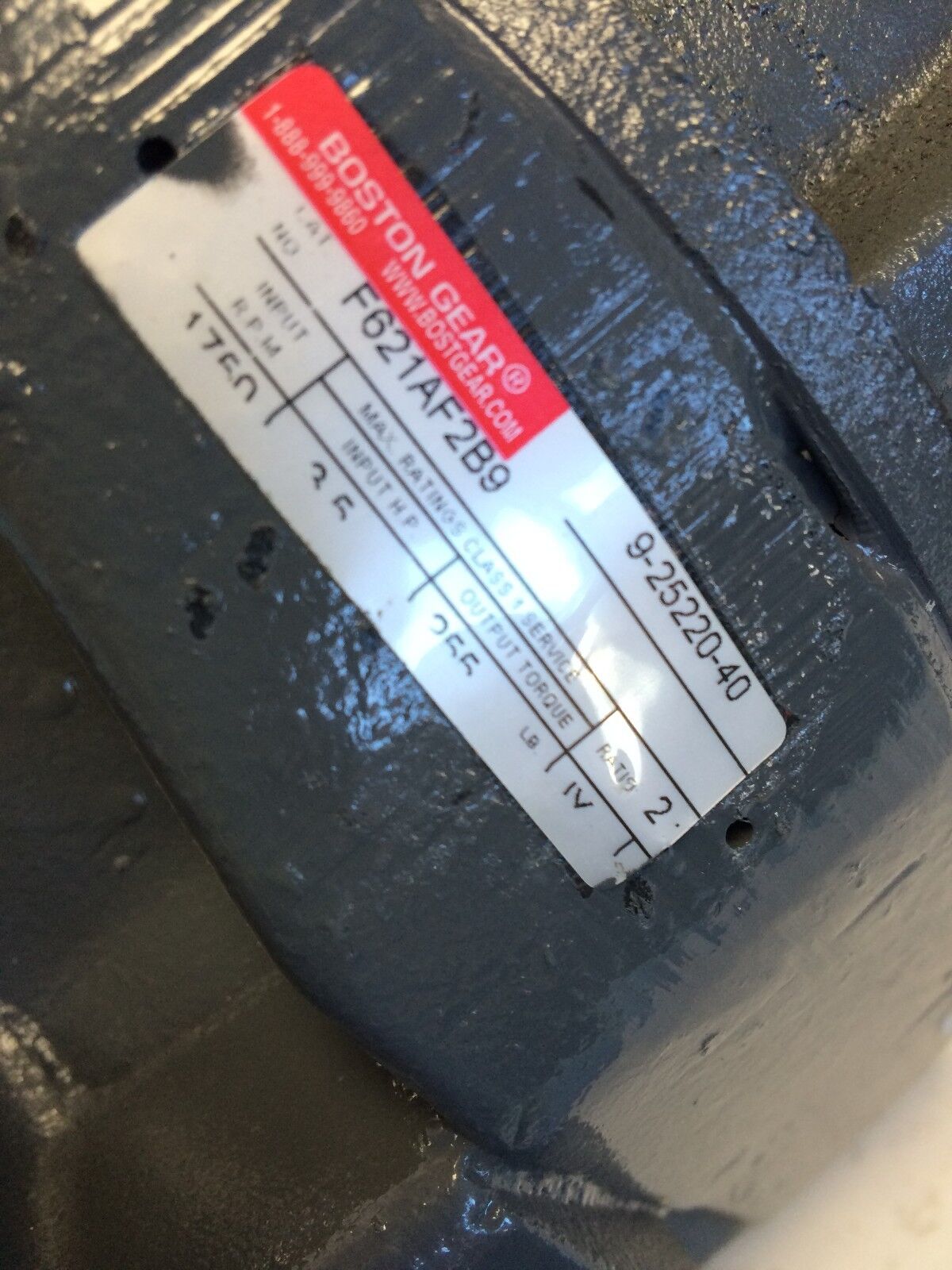 New Boston Gear F621af2b9 Gear Reducer, Ratio: 2:1, Input Rpm: 1750 92522040,Ex