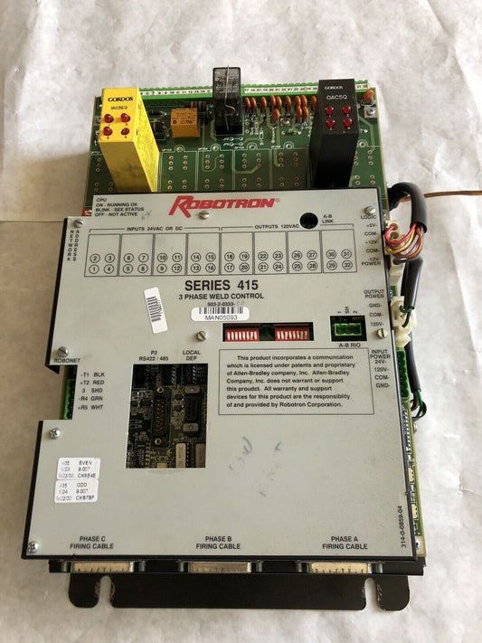 Robotron 503-2-0333 03 Series 415,3 Ph Weld Controller V9.005,503-2-033309,Dk,Az