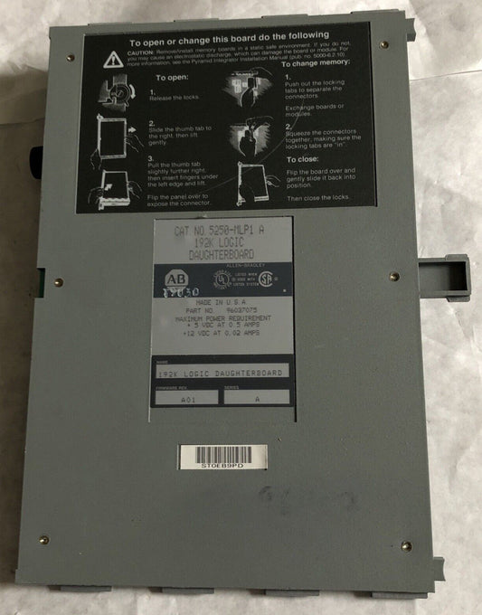 Allen Bradley  5250-Mlp1 A, 192K Logic Daughter Board,Sh