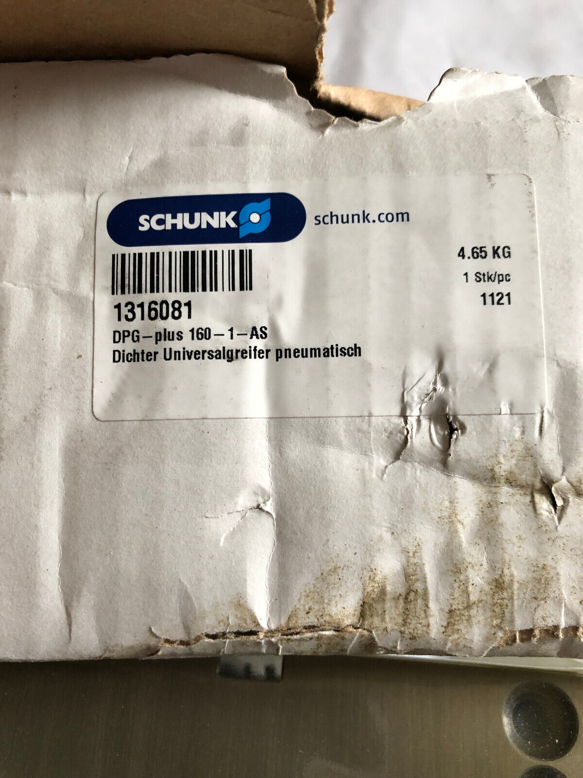 New Schunk Dpg+160-1-As Pneumatic Sealed Universal Gripper. 1316081,Ar