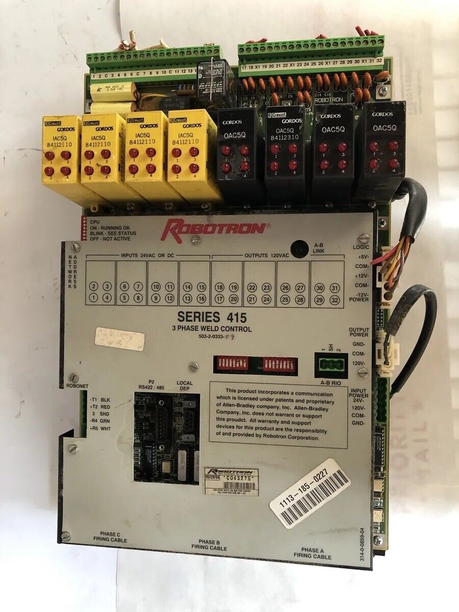 Robotron 503-2-0333 03 Series 415,3 Ph Weld Controller V9.005,503-2-033309,Dk,Az