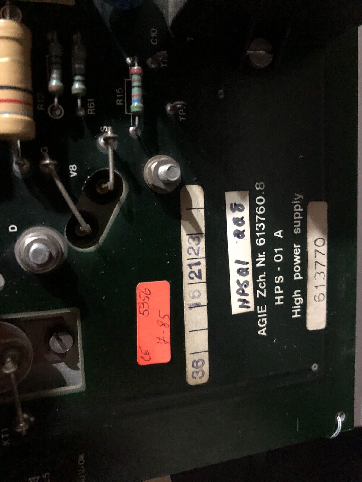 Agie Hps-01 A 613760.8 High Power Supply Pcb 4 Agiepuls Mm Wire Edm Control,To