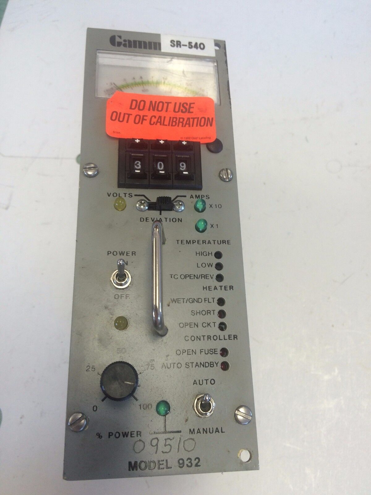 Gammaflux 932 Single Zone Temperature Control Gfx-A932-03D,Dd