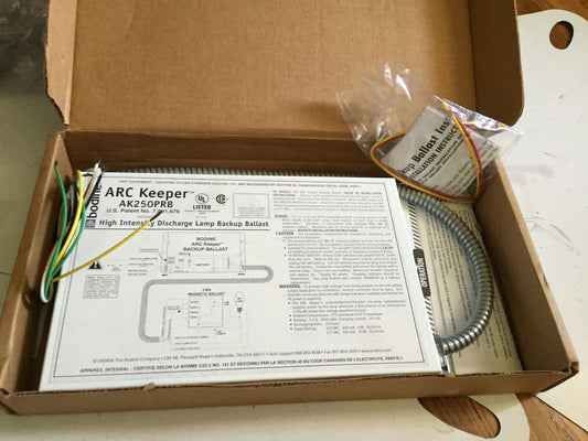 New Bodine Ak250prb Arc Keeper Discharge Lamp Intensity Backup Ballast,Tg