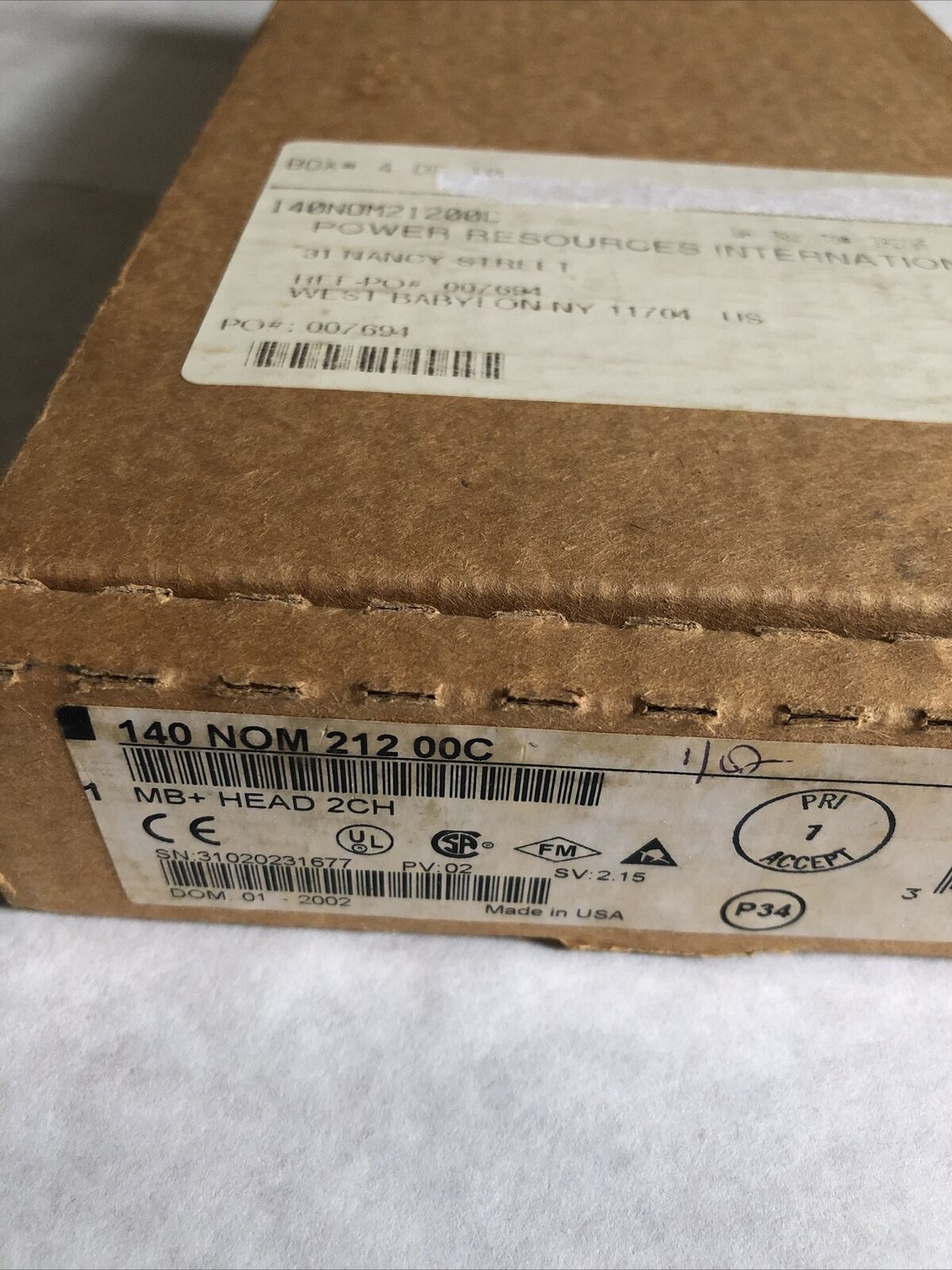 New Schneider 140 Nom 212 00C Modbus Plus Modicon Interface 2Pt Modnet,Fb