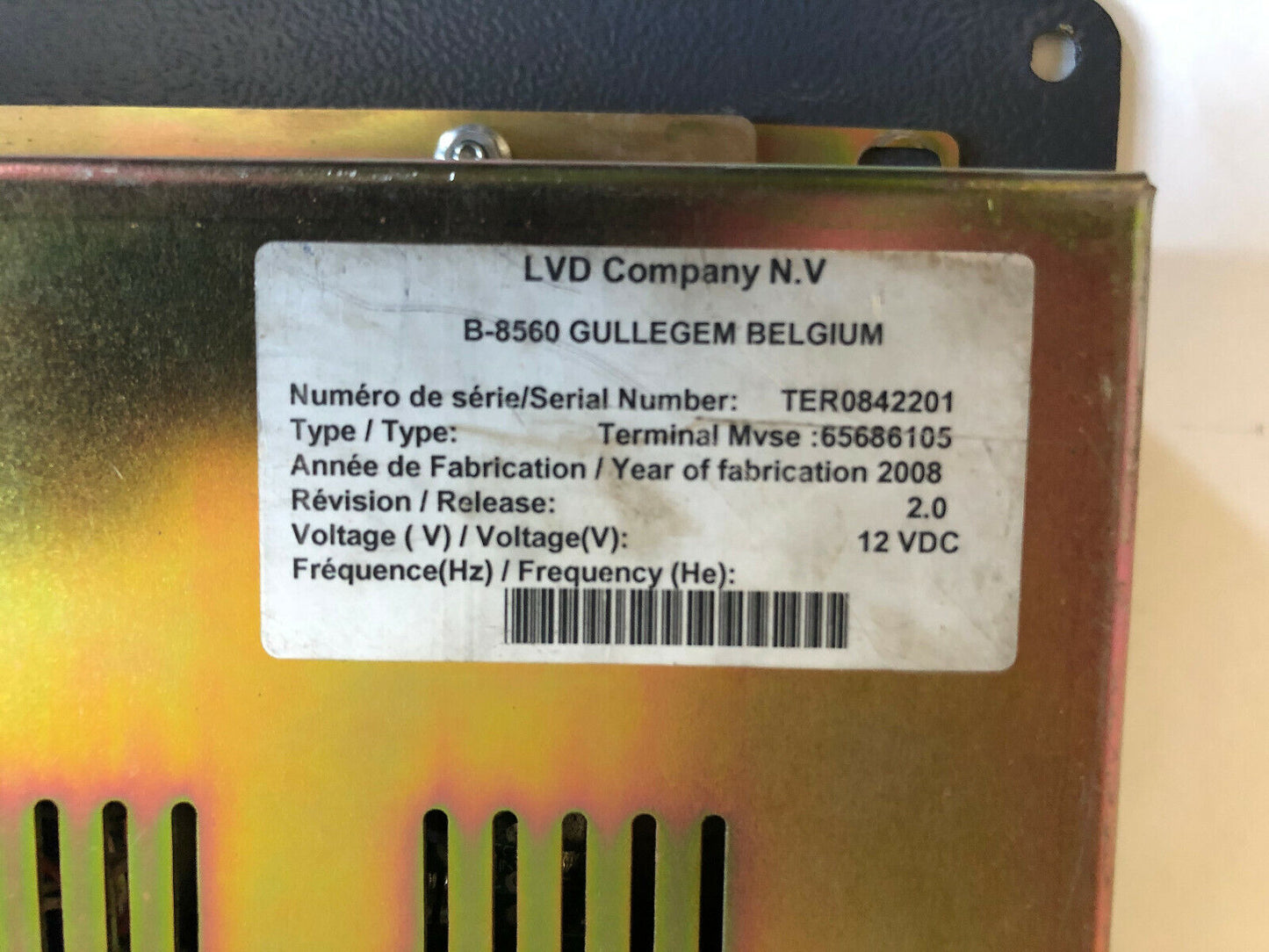 Lvd 65686105 B-8560 Operators Terminal 12V,Bh