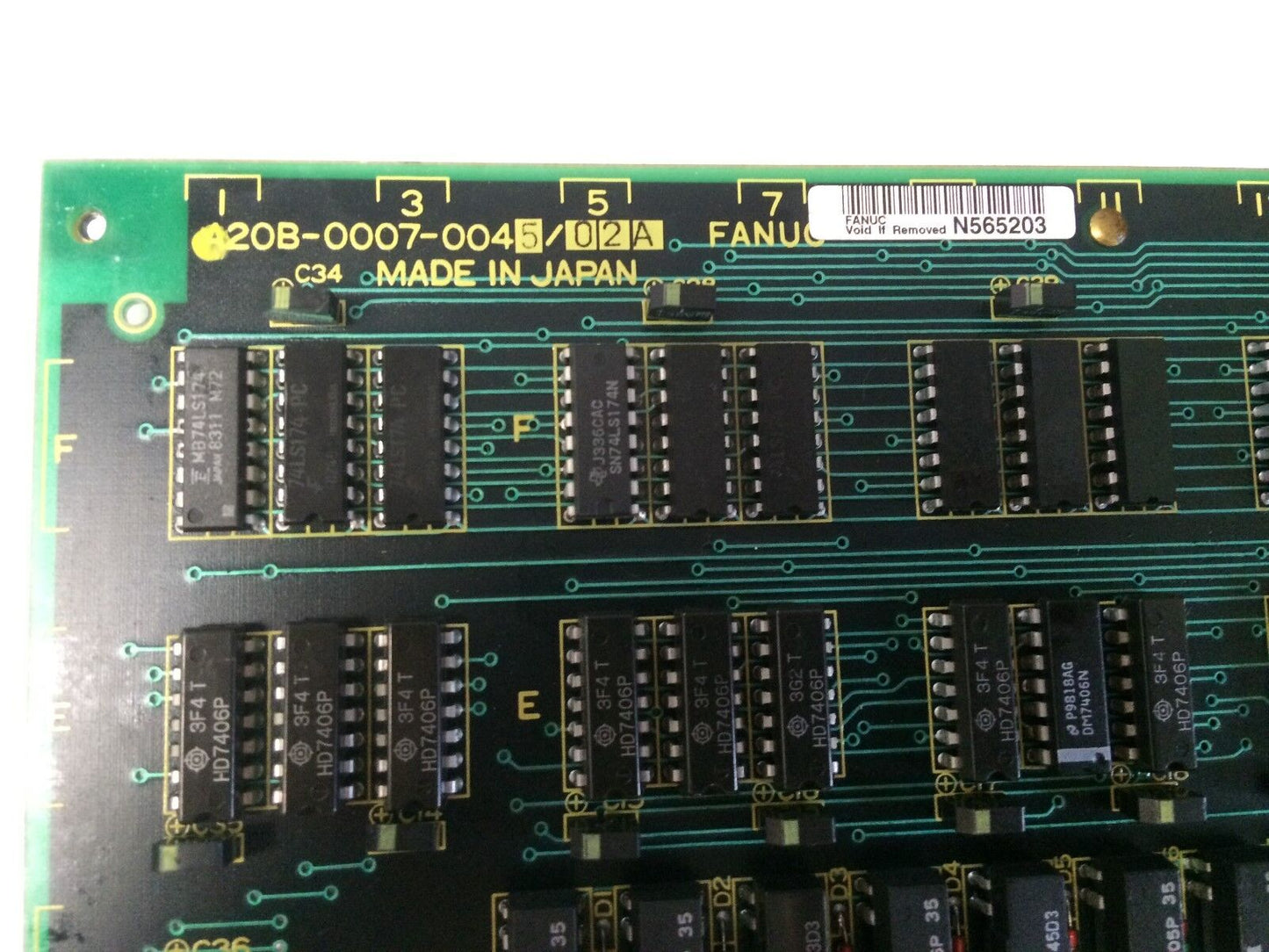 Fanuc A20b-0007-0045 /02A F6t/M Cnc Input/Output Control Board,A20b-0007-004,Dj