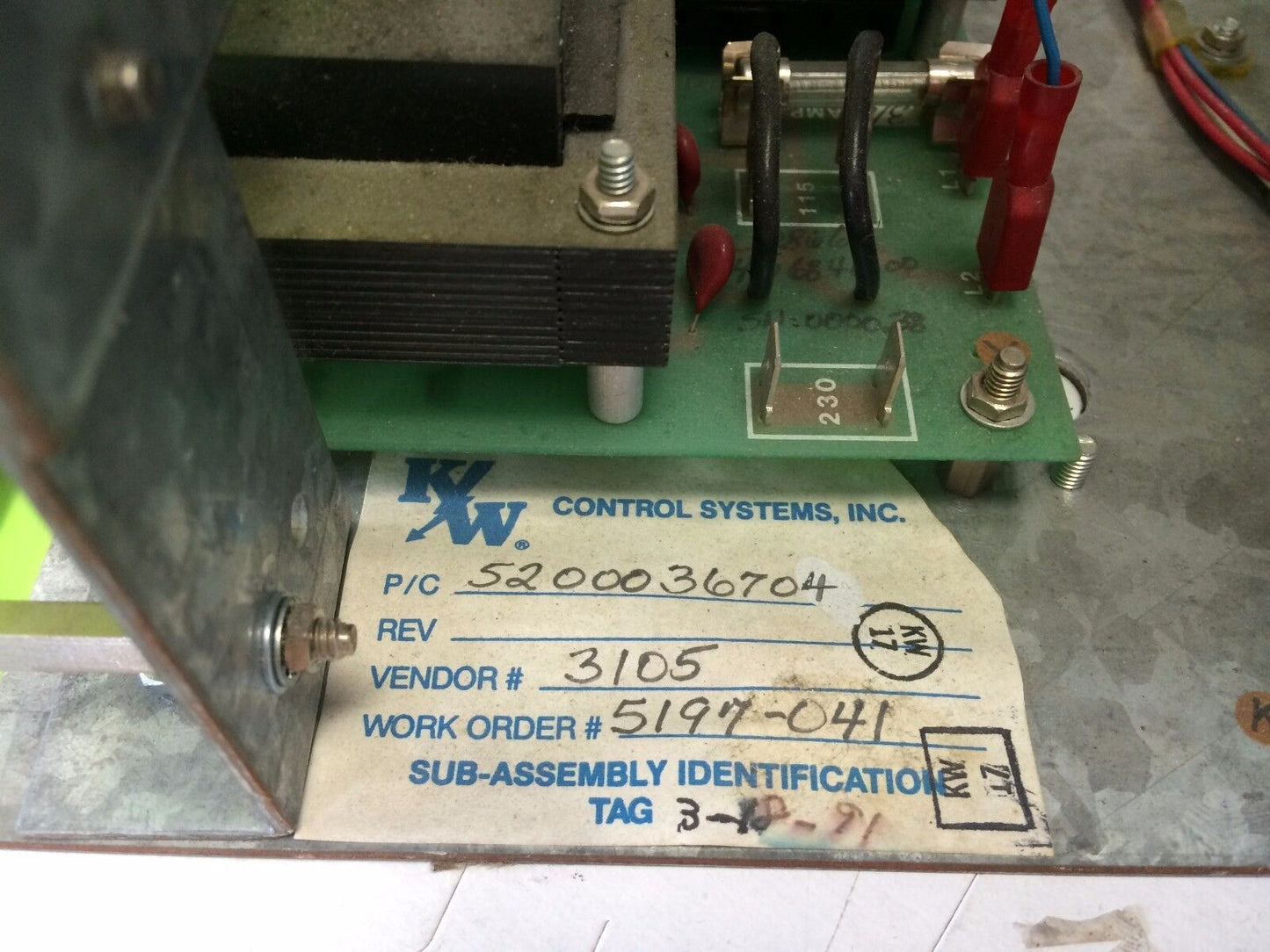 Kw 5200036704 Battery Changer Control Panel,4107120002,Patatrea Labs ,Cw