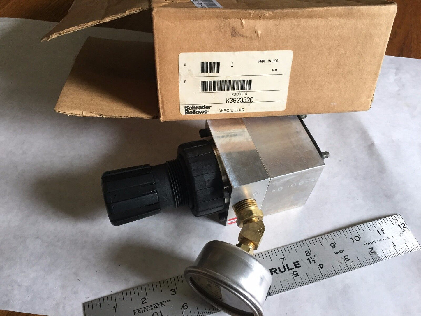Schrader Bellows K362332c,K472015cbb4 Regulator Marsh 1100Kpa,160Psi Gauge,Bh
