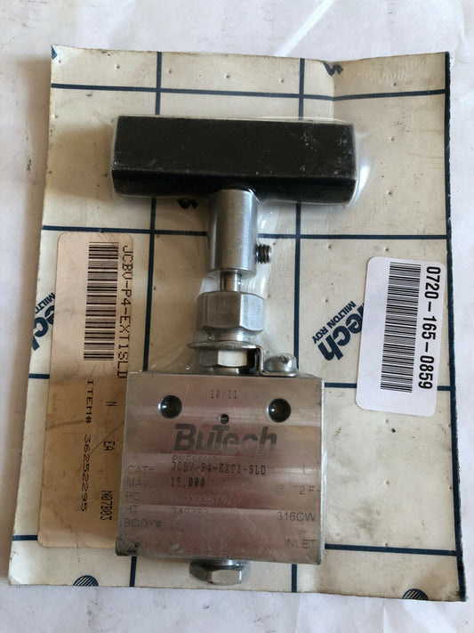 Butech Jcbv-P4-Ext1sld Butech Jsv-P4-Bo,15,000 High Pressure Valve 1/4" Npt,Fg