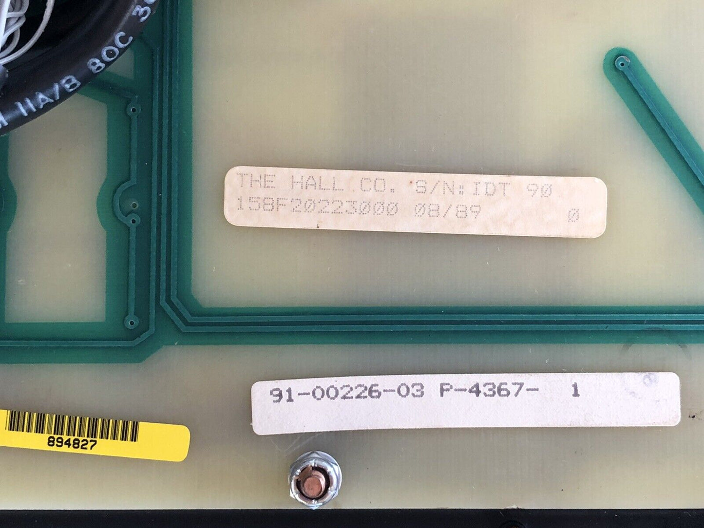 New Machine Operator Interface Panel Hall 158F20223000 91-00226-03 P-4367-1 ,Dh