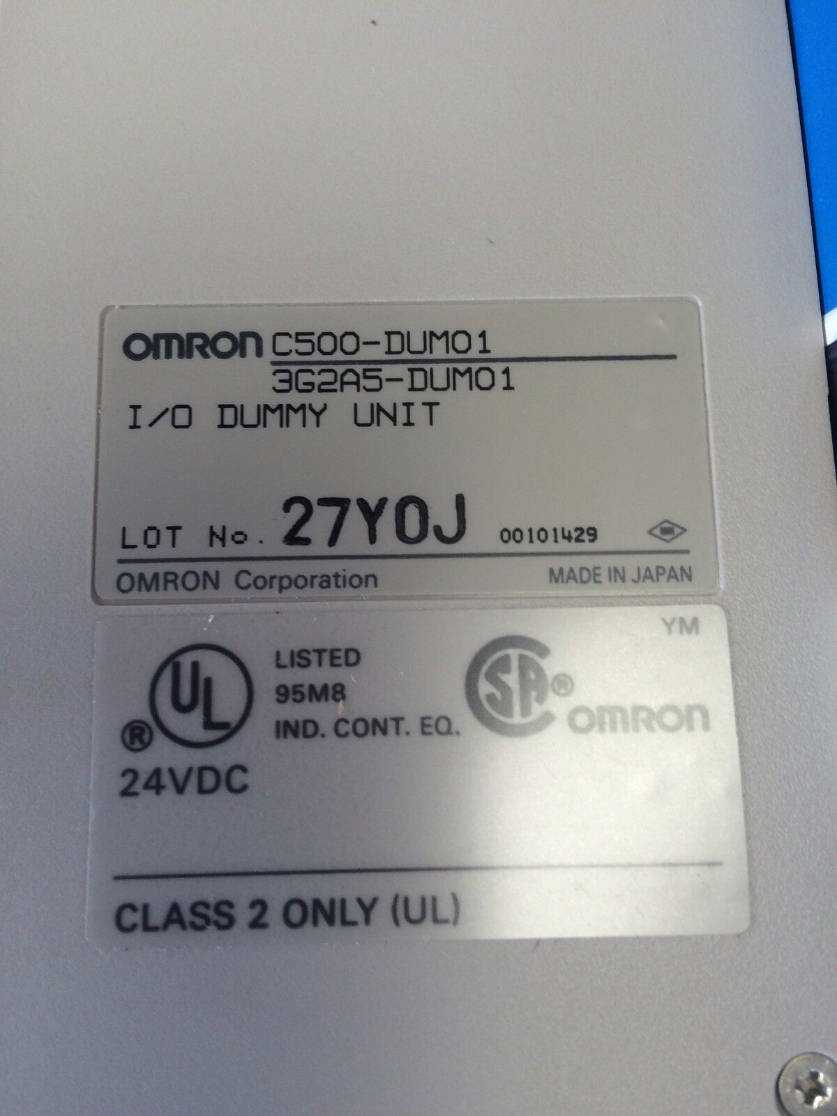 New Dum01 Omron C500-Dum01,3G2a5-Dum01 27Y0j Blank Slot I/O Dummy Unit Module,Cv