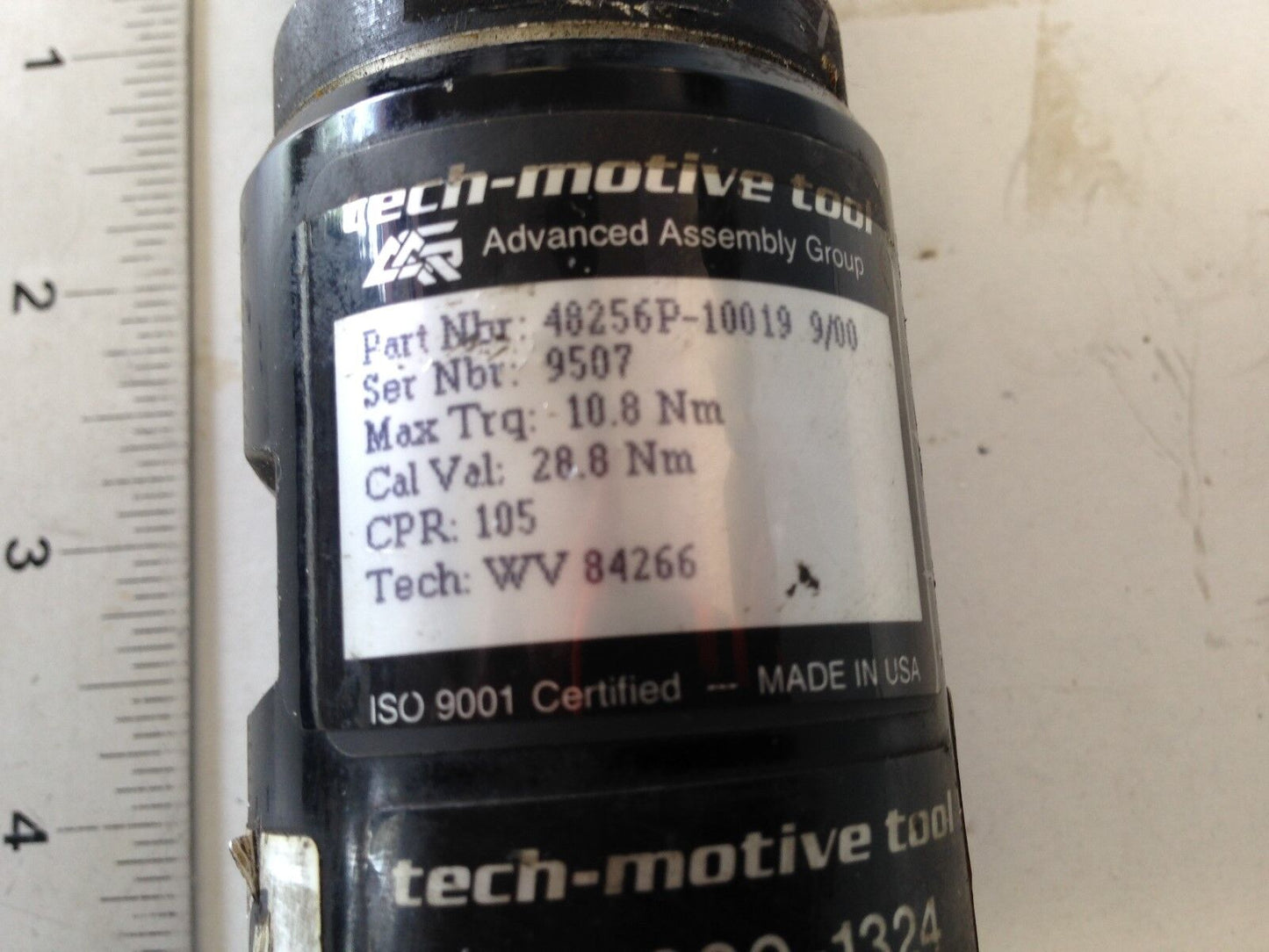 Tech-Motive 48256P-10019 9/00 Automation Electronic Cpr105 Nutrunner 3/8,Fi