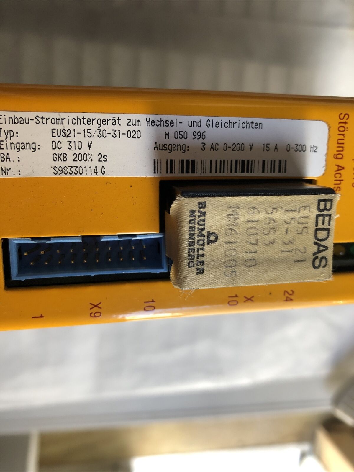 Baumuller Nurnberg Eus21-15/30-31-020 Servo Drive,Bedas Eus 21,15-31,Mm61005,Fa