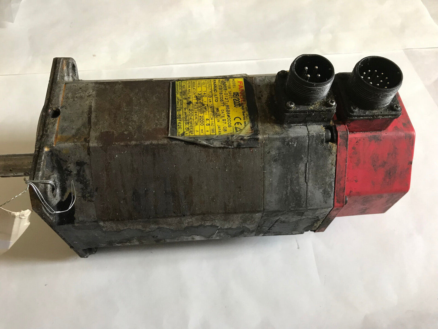 Fanuc A06b-0127-B588#0008 Ac Servo Motor,A6/2000,1Kw,3Phase,140V Rpm 2000,Ac