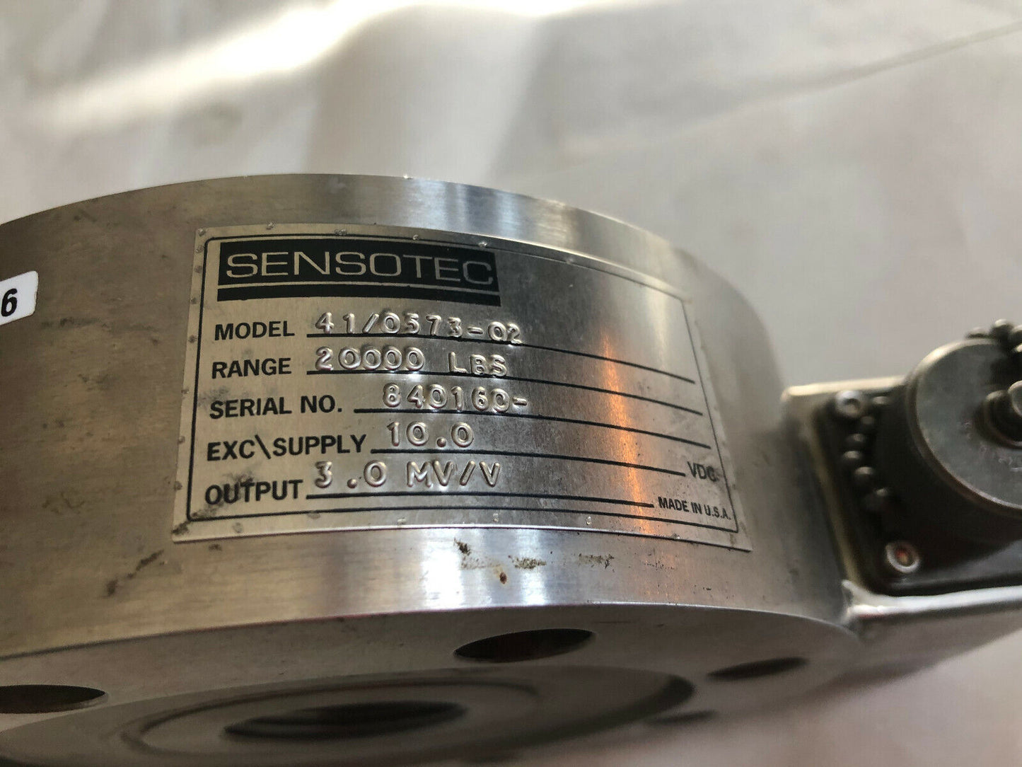 Sensotec 41/0573-02 Load Cell, 20,000 Lbs Range,Sensotec 41/0373-02,Bi