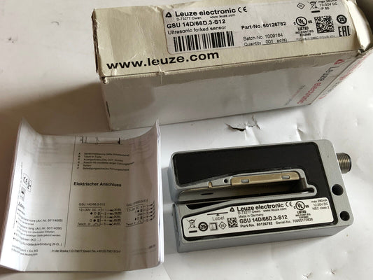 New Leuze Gsu 14D/66D.3-S12,50126782 Ultrasonic Forked Sensor,Gsu14d/66D.3S12,Fm