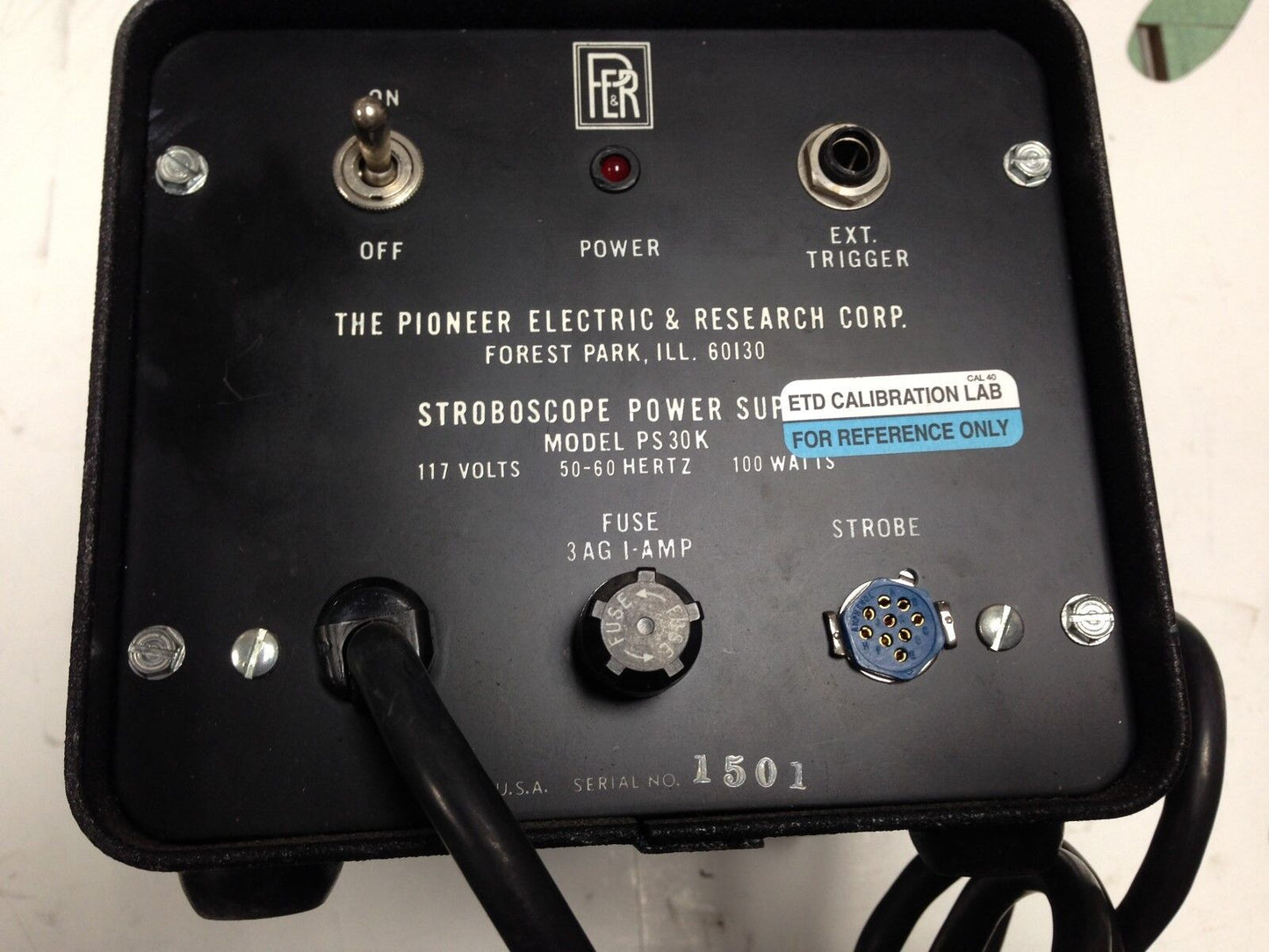 Pioneer Electric & Research Corp Ps30k Stroboscope Power Supply,Dk