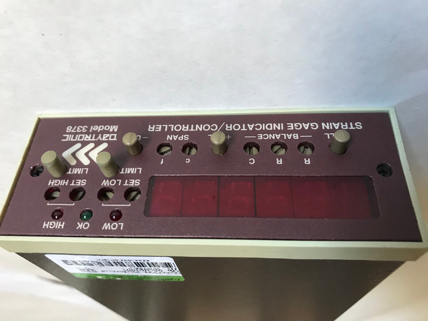 Daytronic 3378 Strain Gage Indicator Controller,Ax,Sr