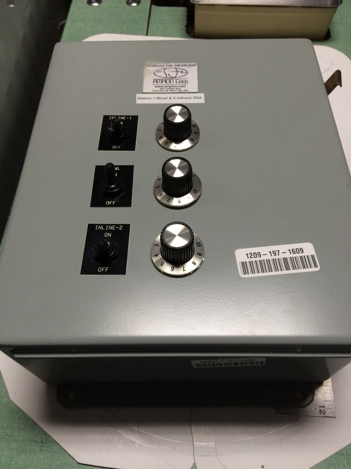 New Ampion 3Ga Hopper Bowl Controller,115Vac/ 15A,A-1210Ch,Bv