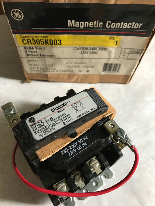 General Electric Cr305ko Starter Cr305k0 1 Ph Max Amps 30 Open-27 Encl Nema1,Ag
