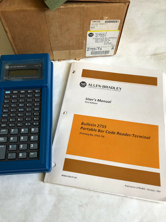 New Allen Bradley 2755-T4 A Portable Bar Code Reader/Terminal Plc Programmer,Cg