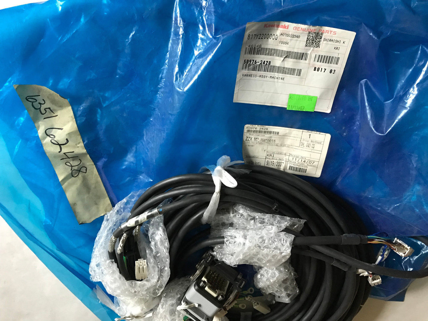 Kawasaki 50976-2428 Rev. G Servo Motor Wire Harness Cable Xjt5m,Daiden E91337,Sb