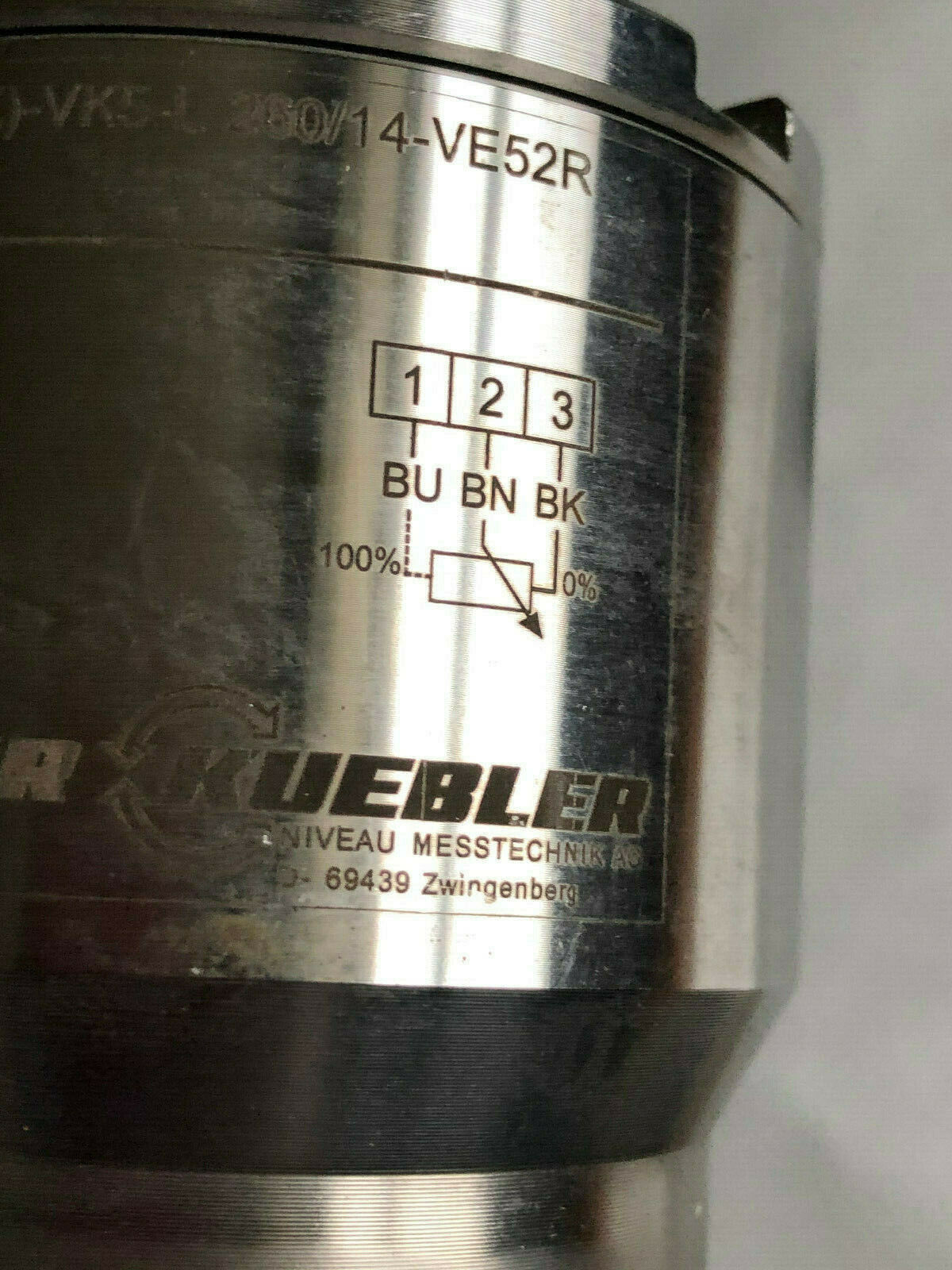 New Ksr Kuebler Av4-M 65 (Aseptik)-Vk5-L 260/14-Ve52r  Indicator,L 260Mm,Sj