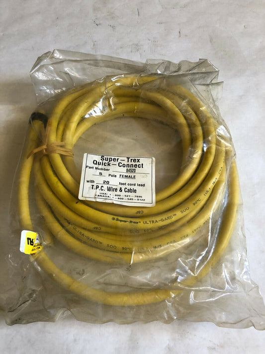 Super-Trex 84520 T.P.C. Wire Cable 84520,5Pole Female 20' Servo,Encoder Cable,Cg