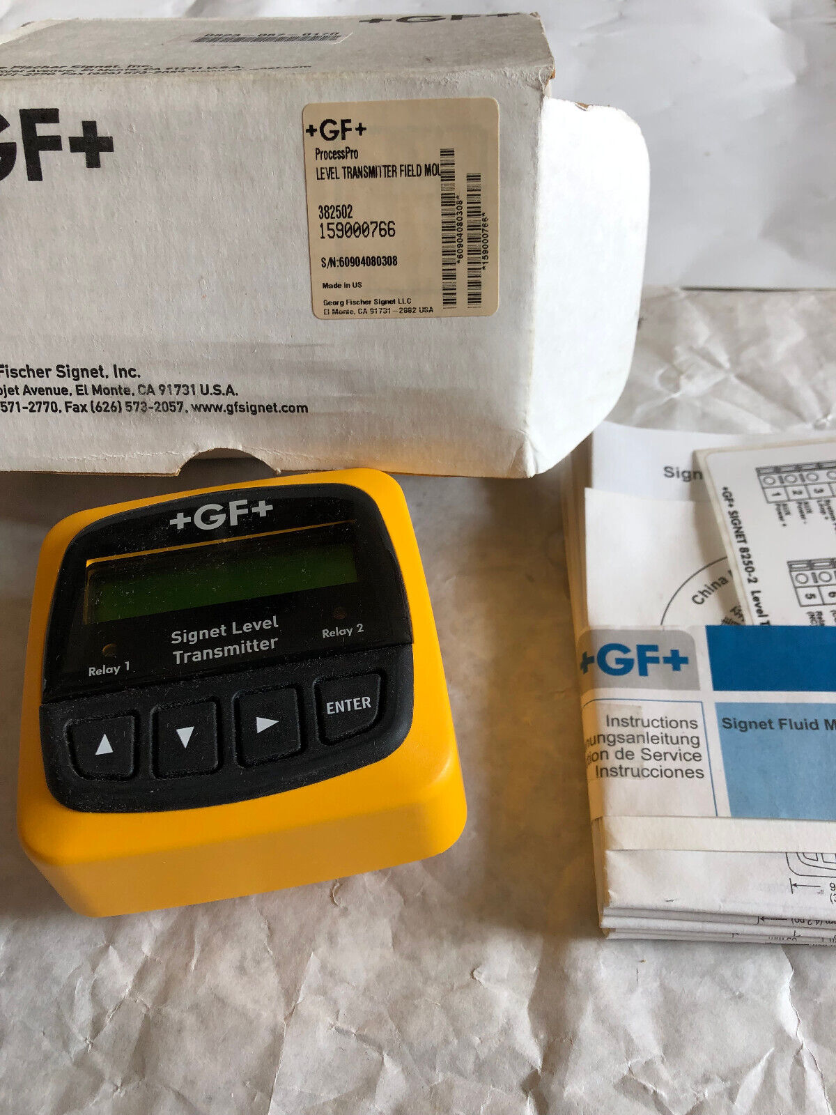 George Fisher 382502 +Gf+ 3-8250-2 Processpro Level Transmitter Field Mount,An
