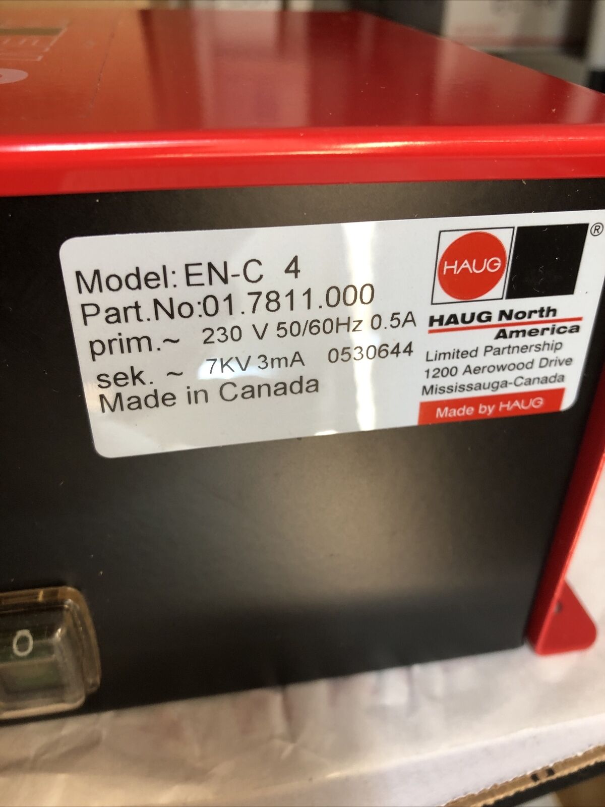 New Haug En-C 4,En-C Power Supply 230Vac 50/60Hz 40Va 01.7811.000,Fi