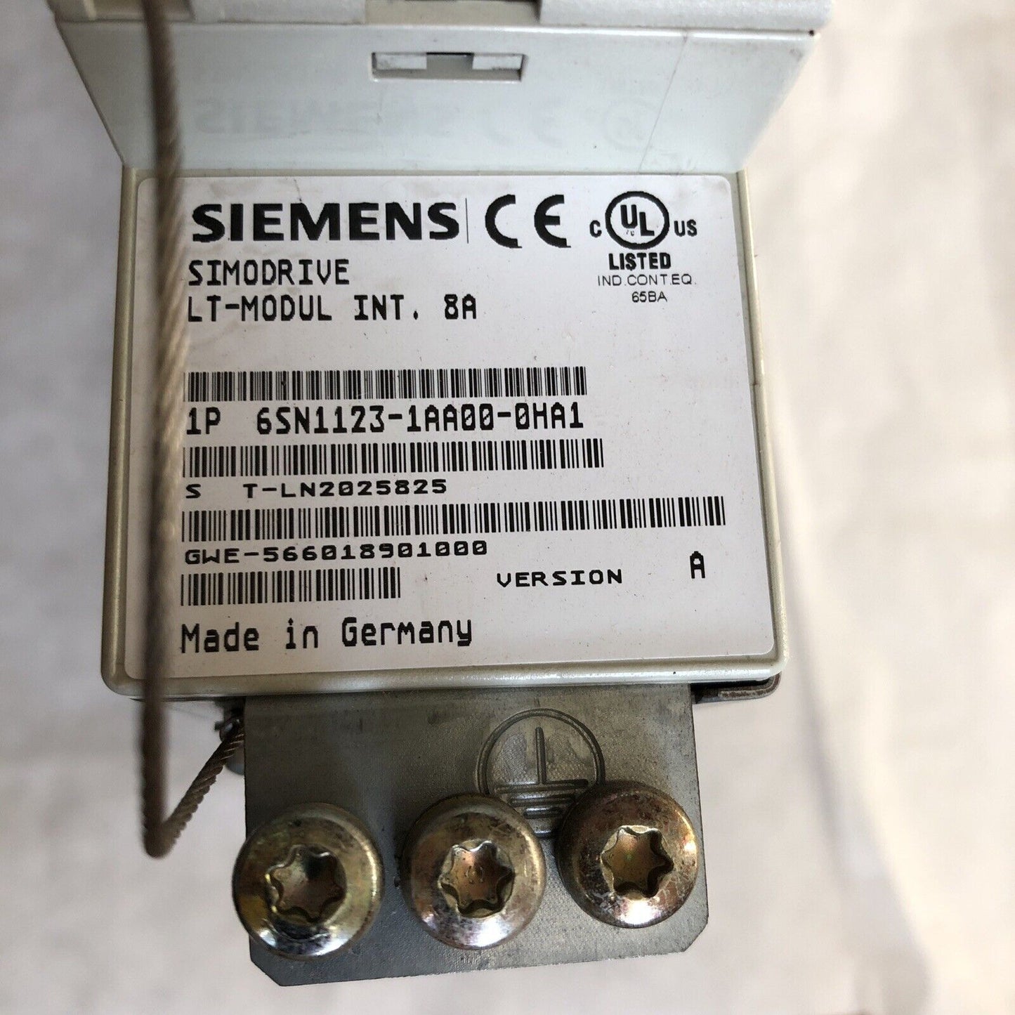 (Excellent) Siemens 6Sn1123-1Aa00-0Ha1 Simodrive Lt-Module 6Sn1118-0Aa11-0Aa1,Eb