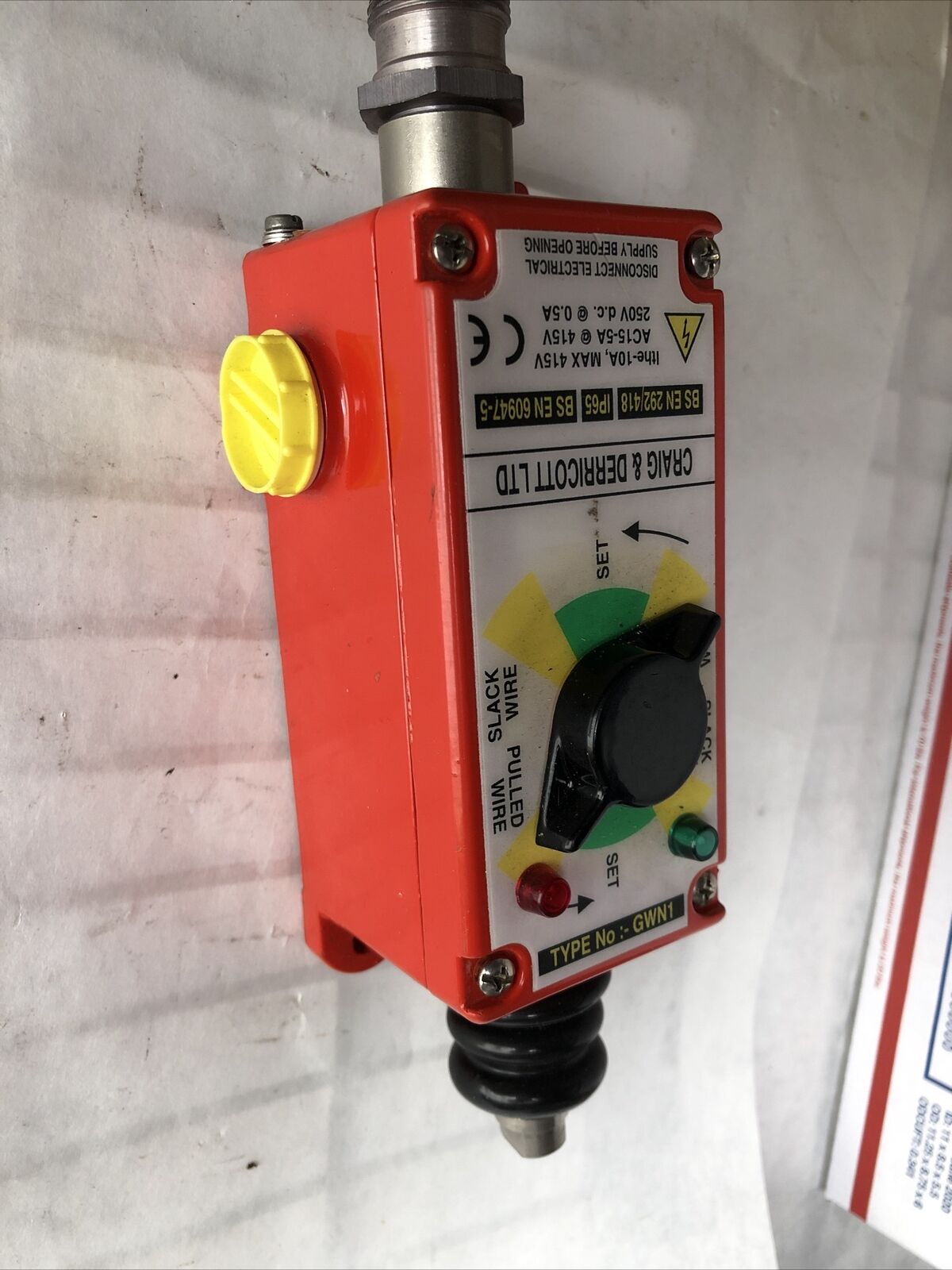 New Control Devices Gwn1 Emergency Stop Pull Switch Gwn1-50-Pw6-12-Il Craig,Fd