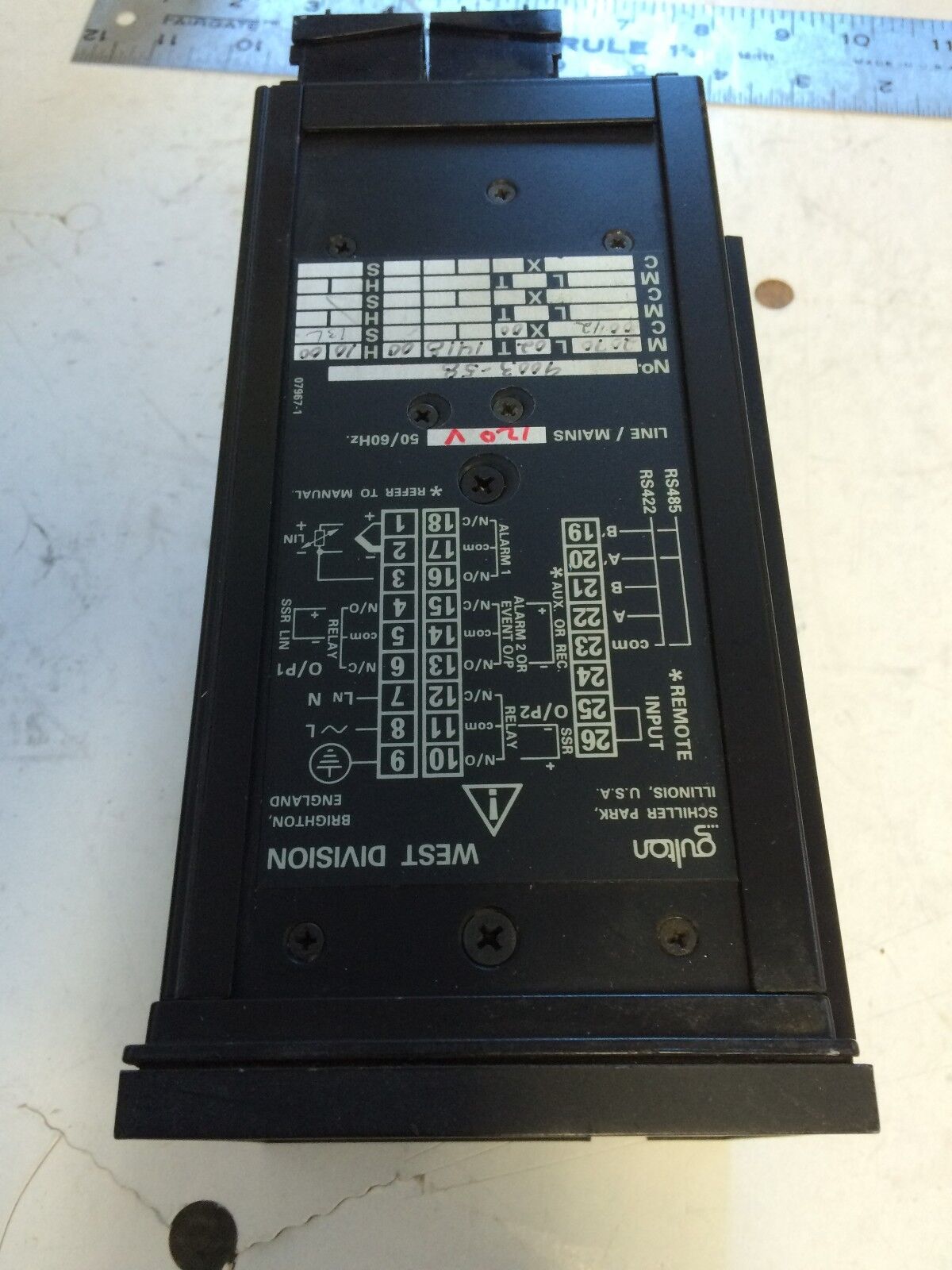 West 2070,9003-58 Temperature Controller 2070L02t1418h1000 C0042x00,Tf