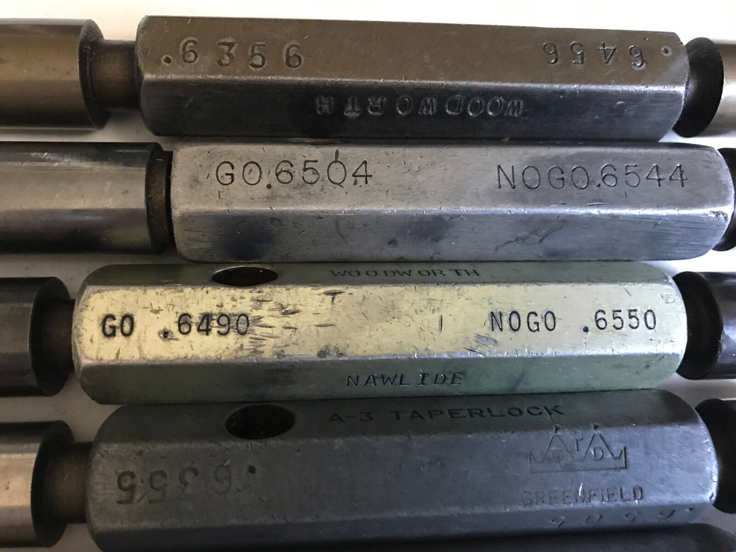 Lot The Pipe Machinery Go No Go Plug Gage .633,.645,.636,.631,.6054,650,.6550,Et