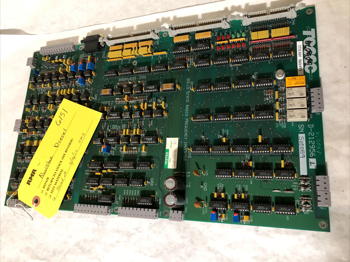 Tocco D-212956 Cnc Solid State Radio Frequency Inverter Board Tocco D-2129561,Fi