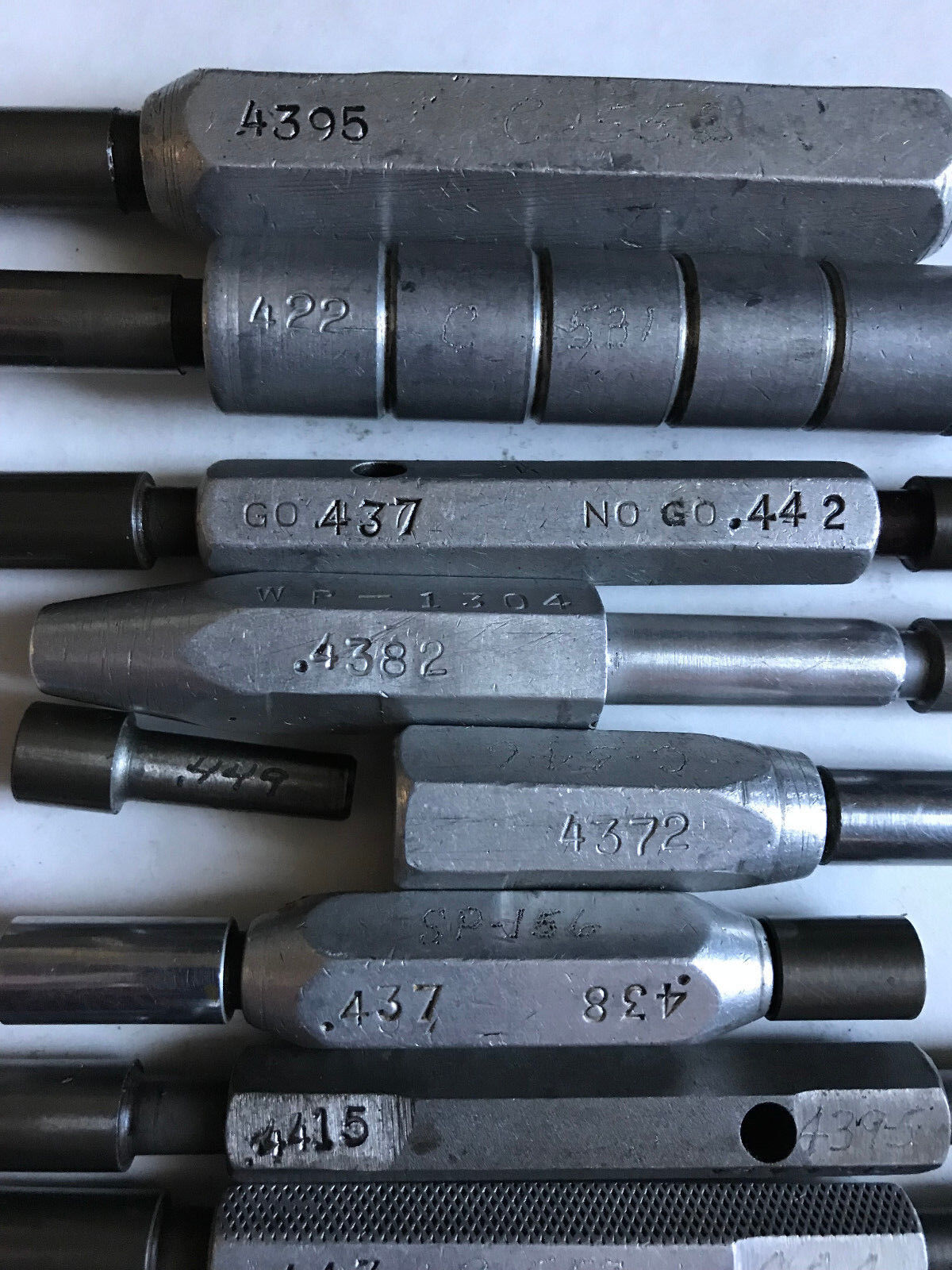 Lot The Pipe Machinery Go No Go Plug Gage,.437,.442,.4415,435,.437 .434,.445,Sa
