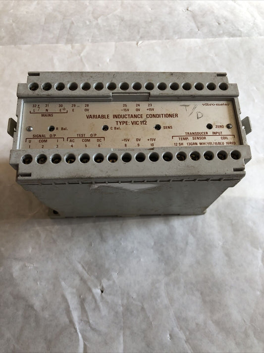 Vibro Meter Vic 112,Variable Inductive Conditioner 214-112-000,214112001 012,Bz