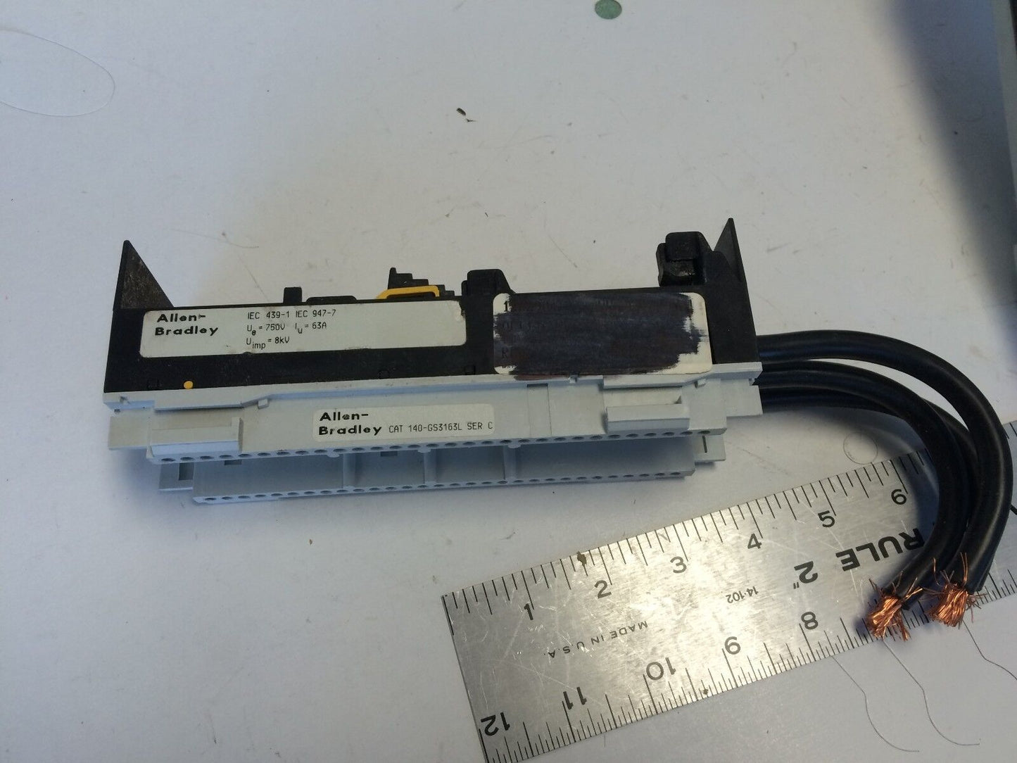 Allen Bradley 140-S2-63L,63 A Manual Starter A-B 140-Gs3163l,Iec 439-1,947-7,Bf